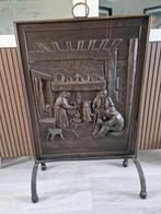 Decoratieve Haardscherm met Reliëf - antiek - koper, Ophalen, Gebruikt, Vrijstaande haard, Overige soorten
