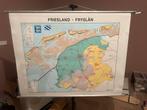 Schoolplaat Friesland - Aardrijkskunde, Antiek en Kunst, Antiek | Schoolplaten, Ophalen of Verzenden, Aardrijkskunde