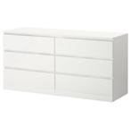Witte malm kast 6 lades, Ophalen, Gebruikt, 50 tot 100 cm, Minder dan 100 cm