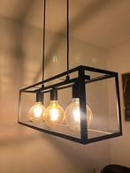 Industriële Hanglamp met 3 Lampen, Huis en Inrichting, Lampen | Hanglampen, Ophalen of Verzenden, Gebruikt, Metaal, Minder dan 50 cm