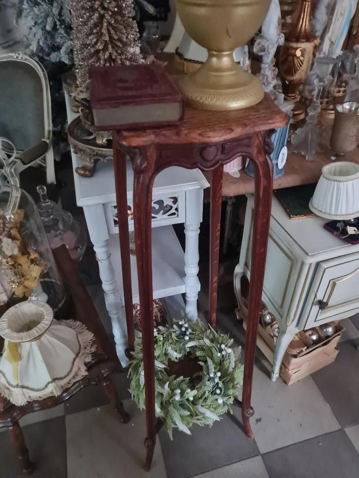 Antieke planten tafel pied de stalle  1.08 m hoog, Huis en Inrichting, Woonaccessoires | Zuilen en Pilaren, Zo goed als nieuw