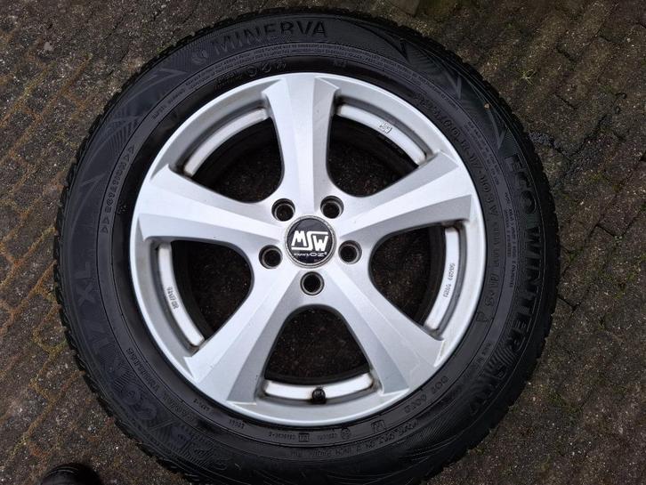 Velgen met winterbanden, Auto-onderdelen, Banden en Velgen, Banden en Velgen, Winterbanden, 17 inch, 225 mm, Gebruikt, Ophalen of Verzenden