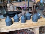 Zwarte houten potjes met deksel, Gebruikt, Ophalen of Verzenden, Nvt, Nvt