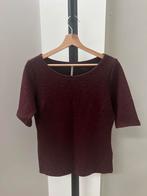 Vanilia burgundy textured knit short sleeve top – size 38, Ophalen of Verzenden, Zo goed als nieuw, Maat 38/40 (M), Korte mouw