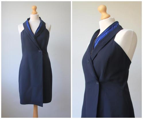 Sarah Pacini - NIEUW / lange blazer / jurk / blauw / maat S, Kleding | Dames, Jasjes, Kostuums en Pakken, Nieuw, Jasje, Maat 36 (S)