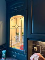 Glas in lood keukendeuren, 4 stuks, Huis en Inrichting, Ophalen, Gebruikt, Overige kleuren, 50 tot 100 cm