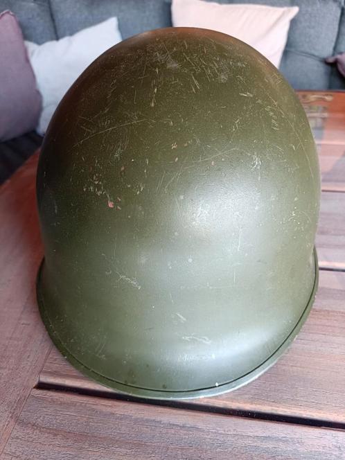 Vintage Legerhelm, Verzamelen, Militaria | Algemeen, Landmacht, Helm of Baret, Nederland, Ophalen of Verzenden