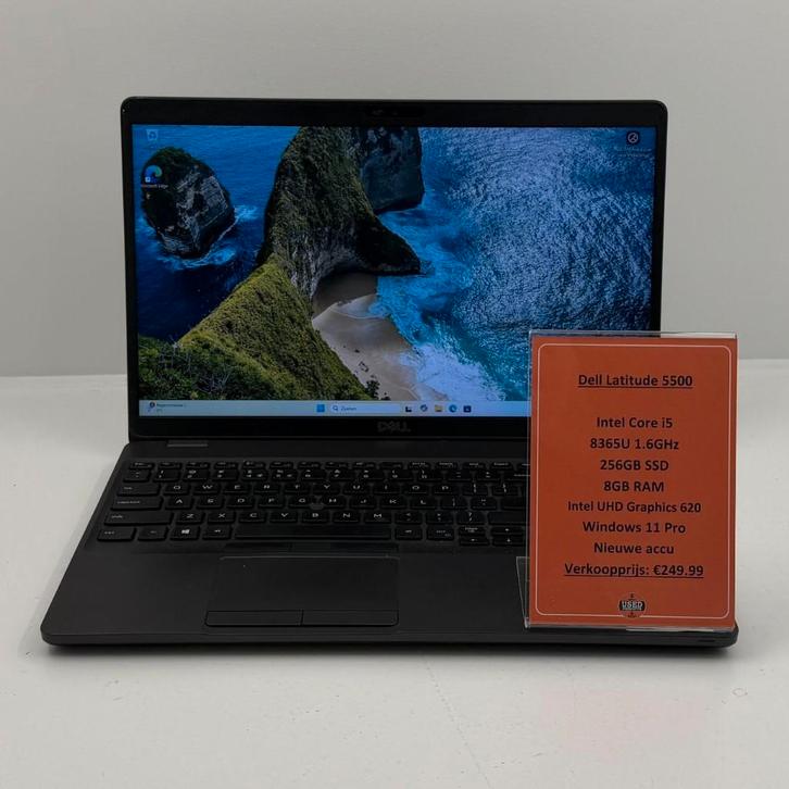 Dell Latitude 5500 Laptop | i5-8365U 256GB SSD 8GB RAM, Computers en Software, Windows Laptops, Zo goed als nieuw, 14 inch, SSD