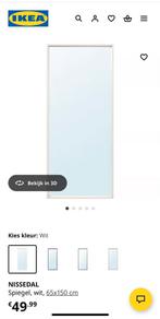 Ikea Nissedal spiegel | 65x150 cm | wit, Huis en Inrichting, Ophalen, Minder dan 50 cm, Zo goed als nieuw, Minder dan 100 cm