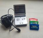 Gameboy Advance SP + Pokemon Ruby, Sapphire, Emerald, Ophalen of Verzenden, Gebruikt, Game Boy Advance SP, Met games