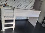 Steigerhouten Hoogslaper, Stapelbed, Bed Jorg Steiger Hout, Ophalen, 85 tot 100 cm, Zo goed als nieuw, Hoogslaper of Stapelbed
