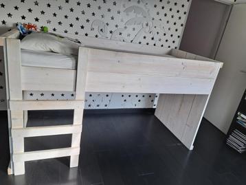 Steigerhouten Hoogslaper, Stapelbed, Bed Jorg Steiger Hout  beschikbaar voor biedingen