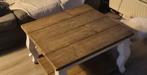Houten salontafel, Huis en Inrichting, Tafels | Salontafels, Ophalen, Gebruikt, 100 tot 150 cm, Vierkant