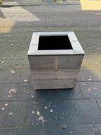 Bloembak 60x60 met worteldoek NIEUW, Tuin en Terras, Ophalen, Vierkant, Nieuw, Balkon