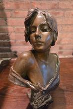 Societe des Bronzes de Paris brons beeld Seule E. Villanis, Antiek en Kunst, Ophalen of Verzenden