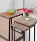 Riviera Maison Shelter Island En Table Set van 3, Ophalen, Zo goed als nieuw