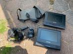 Dvd speler met 2 schermen voor in de auto, Ophalen, Gebruikt, Overige merken
