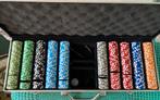 Pokerset chips, Hobby en Vrije tijd, Vijf spelers of meer, Gebruikt, Ophalen of Verzenden