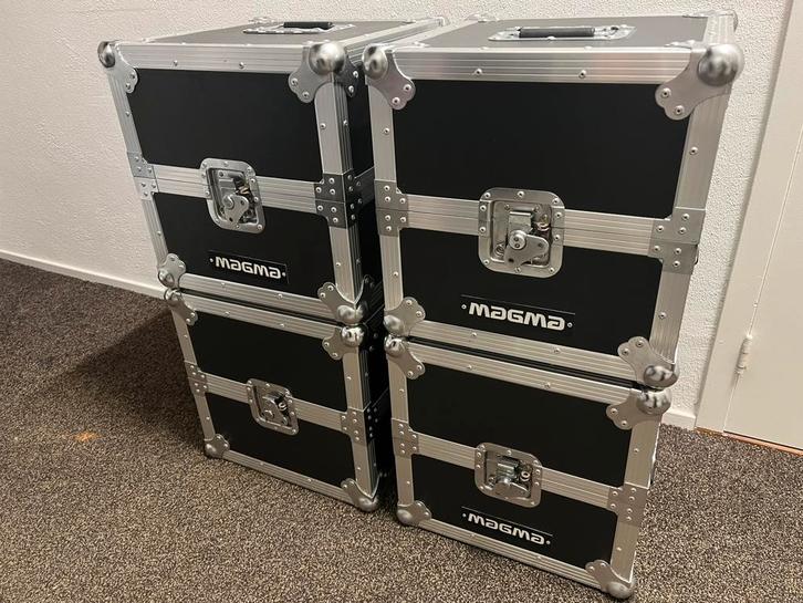 4x Magma LP Case 100 SP / Flight Cases / Platenkoffers, Cd's en Dvd's, Vinyl | Dance en House, Gebruikt, Techno of Trance, Overige formaten