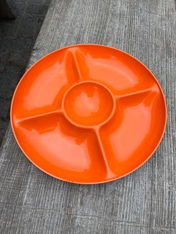 Oranje hapjes schaal vintage jaren 70 space age €4,00 beschikbaar voor biedingen