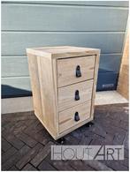 Rolkastje / ladekast met 3 lades steigerhout!