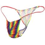 Heren regenboog string slip gay rainbow pride ondergoed, Verzenden, Slip