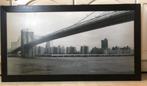 Schilderij / print zwart wit waterlandschap in lijst, Ophalen, 50 tot 75 cm, Zo goed als nieuw, Schilderij