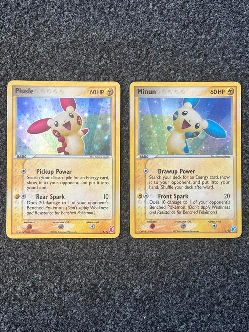 Pokémon Plusle & Minun holo #6 Plusle & Minun series, Hobby en Vrije tijd, Verzamelkaartspellen | Pokémon, Zo goed als nieuw, Meerdere kaarten