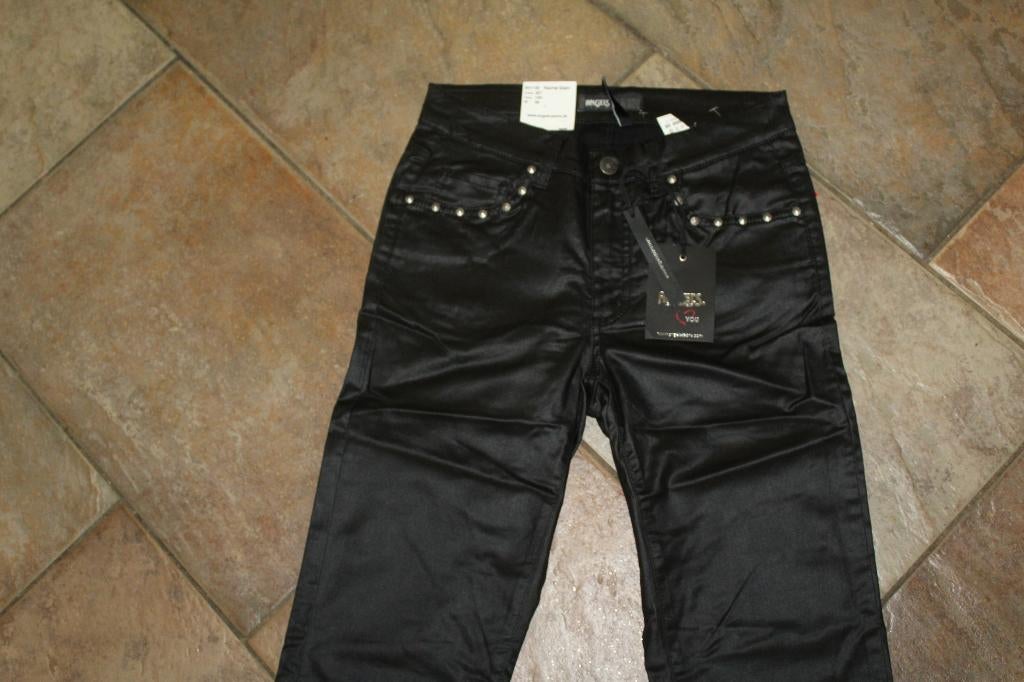 Angels Rachel glamrock stretch coating jeans 36 valt 34/XS, Kleding | Dames, Verzenden, ., Zwart, Nieuw