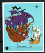grenada 1995 pf blok disney mickey mouse piraten, Postzegels en Munten, Postzegels | Thematische zegels, Overige thema's, Ophalen of Verzenden