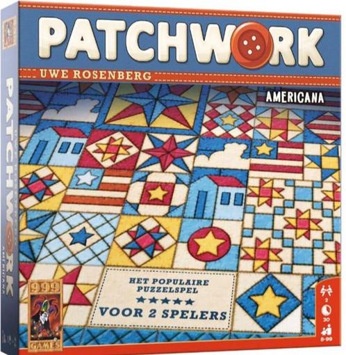999 Games Patchwork Americana, Hobby en Vrije tijd, Gezelschapsspellen | Bordspellen, Nieuw, Een of twee spelers, Ophalen of Verzenden