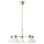 Ikea plafondlamp hanglamp flugbo goud 5 koppen, Huis en Inrichting, Lampen | Hanglampen, Ophalen of Verzenden, Zo goed als nieuw