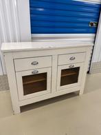 Dressoir, Vitrinekast, Ladekast, wit, massief hout, Huis en Inrichting, Ophalen, 100 tot 150 cm, Minder dan 100 cm, 25 tot 50 cm
