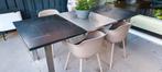Moderne tuinset met tafel en 4 stoelen LAGE PRIJS !, Ophalen, 4 zitplaatsen, Kunststof, Gebruikt