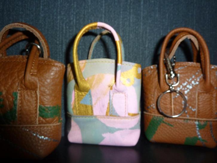 Minitas van tpotl leer tashanger sleutelhanger enz, Sieraden, Tassen en Uiterlijk, Overige Accessoires, Nieuw, Verzenden