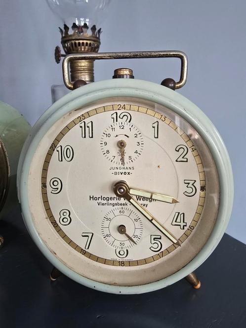 Prachtige antieke Junghans Bivox jaren 1930 mint kleur €45, Antiek en Kunst, Antiek | Klokken, Ophalen of Verzenden