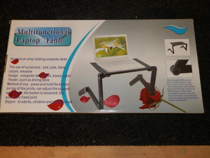 Multifunctionele laptoptafel 42cmx26 cm nieuw, Computers en Software, Laptoptafels, Nieuw, Ophalen of Verzenden