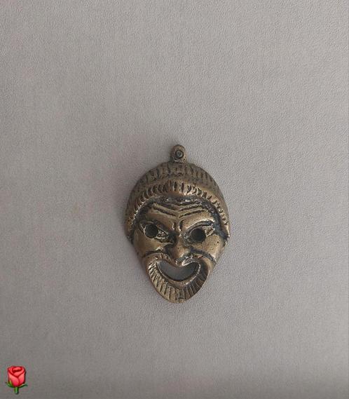 Antiek Grieks theater maskertje van brons, Antiek en Kunst, Antiek | Koper en Brons, Brons, Ophalen of Verzenden
