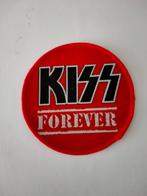 Kiss Forever vintage ronde logo patch glamrock rock muziek, Gebruikt, Kleding, Verzenden