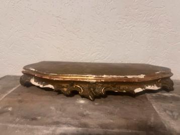 Antieke oude brocante console bois doré bladgoud ornament beschikbaar voor biedingen