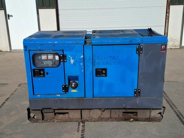 Diesel agegraat, Atlas copco, QAS20, Kubota, 20Kva, Doe-het-zelf en Verbouw, Aggregaten, Gebruikt, Dieselolie, 10 tot 30 kVA, Elektrisch startend