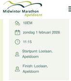 Gezocht startbewijs Midwinter Marathon Apeldoorn 10EM, Tickets en Kaartjes, Evenementen en Festivals, Eén persoon