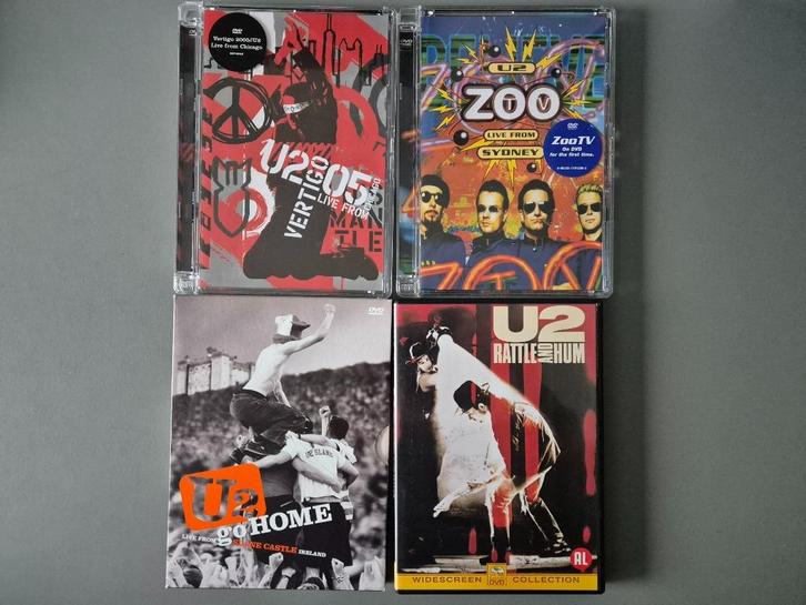 U2 - 4 concert DVDs: ZooTV, Vertigo, Go Home, Rattle and Hum, Cd's en Dvd's, Dvd's | Muziek en Concerten, Zo goed als nieuw, Muziek en Concerten
