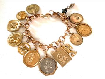 Vintage Zodiac bedel armband beschikbaar voor biedingen
