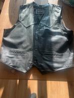 Stoer leren gilet, maat 52, Kleding | Heren, Bodywarmers, Ophalen of Verzenden, Zo goed als nieuw, Maat 52/54 (L), Zwart