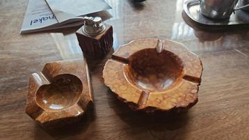 Marmeren Asbak & Aansteker Set beschikbaar voor biedingen