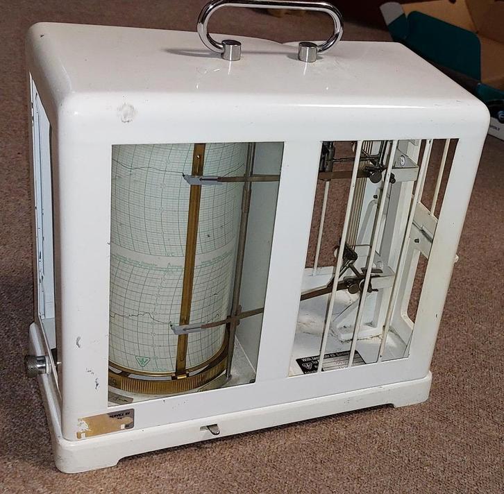 Een goed werkende Thermograaf / Hygrograaf, MET papier, Antiek en Kunst, Antiek | Gereedschap en Instrumenten, Ophalen