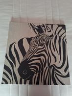 Canvas met zebra, Ophalen