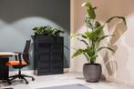 Nieuwe schuifdeurkast wit of zwart met of zonder plantenbak, 100 tot 150 cm, Nieuw, Vst, Met slot