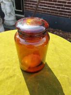 Oude Apothekerspot, bruin glas met stop., Verzenden